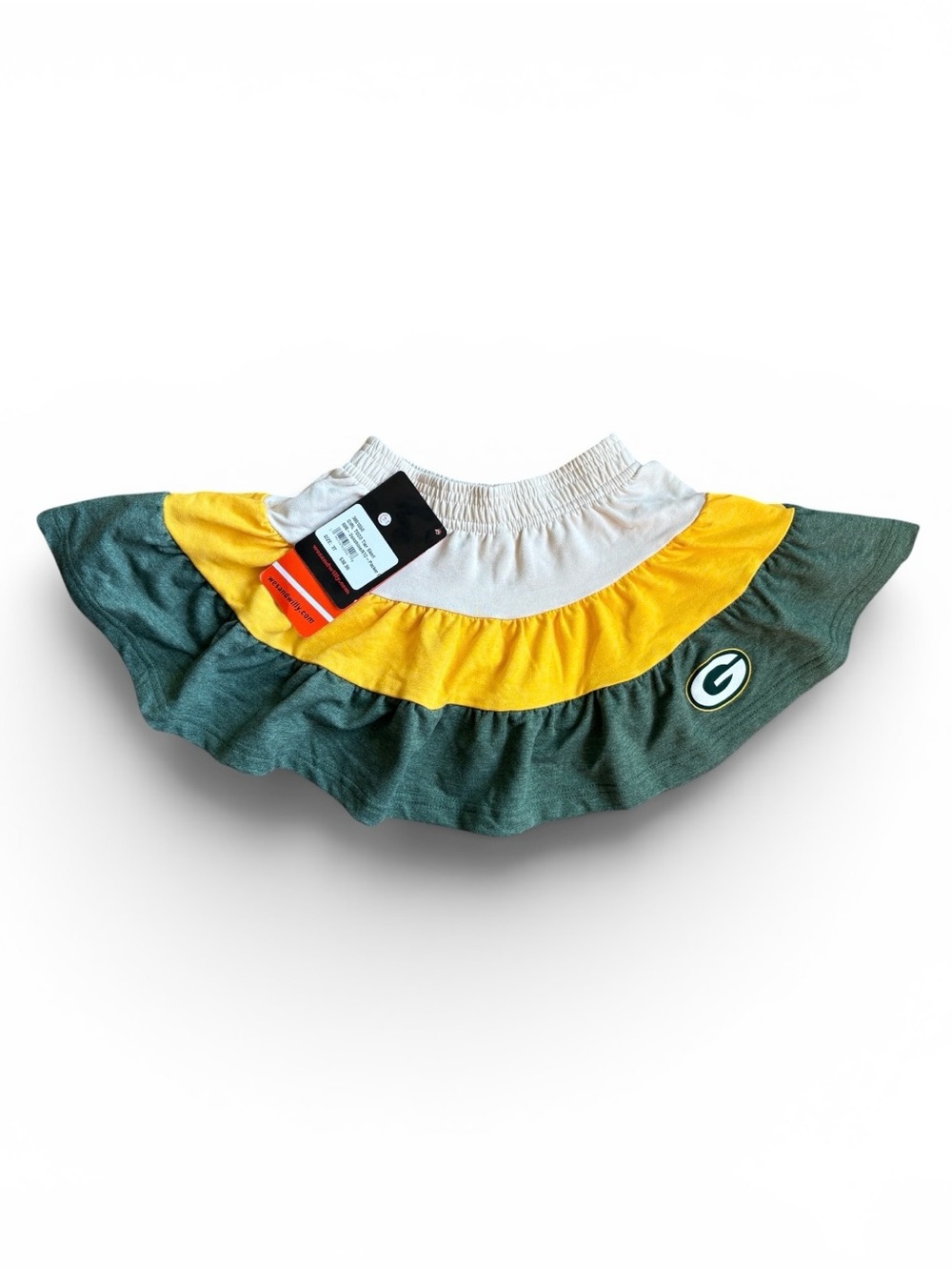 NWT Wes & Willy Green Bay Packers Toddler Ruffle Skirt Girls 3T NFL Game Day
